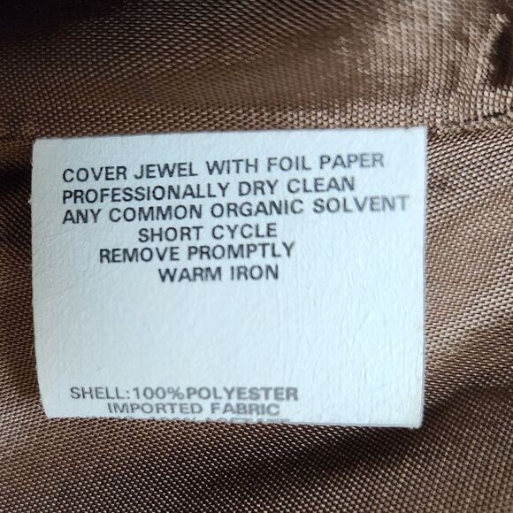 Jessica McClintock Dress Sz 8 Brown Satin Lace Strapless Rhinestone Prom Formal - Picture 8 of 9